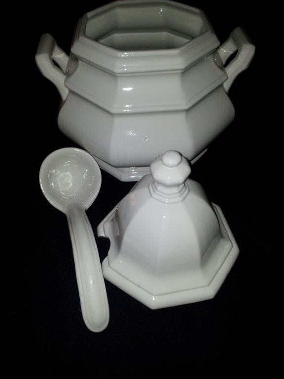 Soepterrine Italy wit aardewerk hoogte 34 cm, Ophalen of Verzenden
