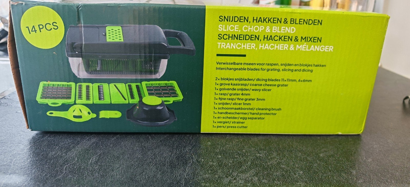 Enrico 14-delige Groentesnijder - Multifunctioneel, Overige typen, Kunststof, Nieuw, Ophalen of Verzenden