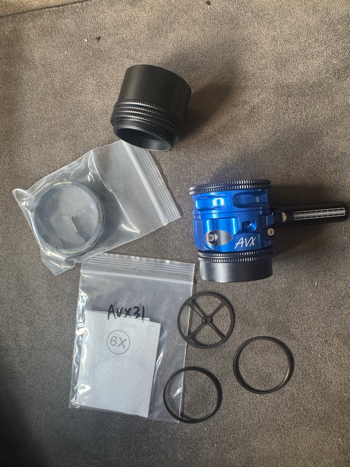 Axcel AVX-31 Scope - Complete set met 6x lens (Blauw), Sport en Fitness, Handboogschieten, Ophalen of Verzenden, Zo goed als nieuw