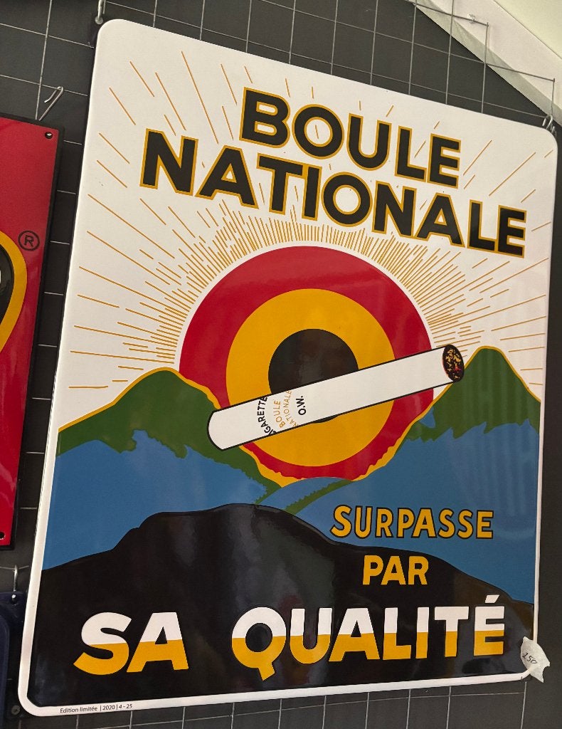 emaille reclamebord boule nationale, Ophalen of Verzenden, Nieuw, Reclamebord