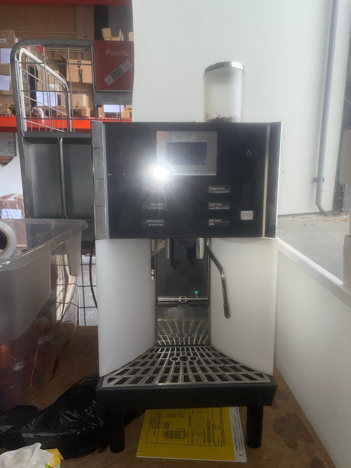 Professionele koffiemachine met bonenmaler, Ophalen of Verzenden, Gebruikt, Koffiemachine, Koffiebonen