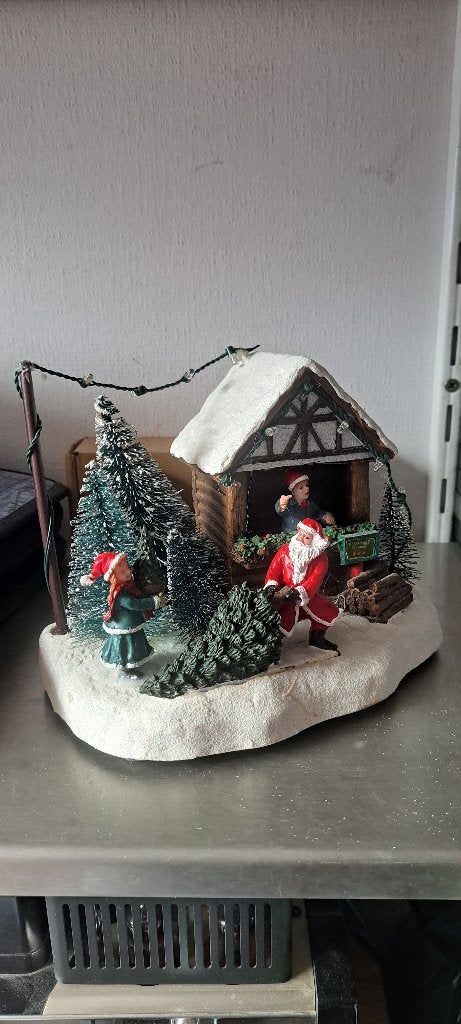 Kerstboomverkoop,voor kerstdorp (Z258-48), Ophalen of Verzenden, Zo goed als nieuw