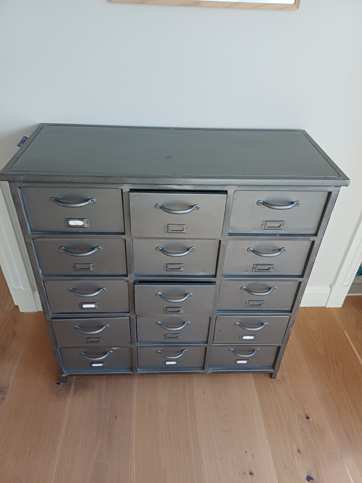 Metalen ladekast met 15 laden - Industrieel design, Ophalen, Gebruikt, 100 tot 150 cm, 5 laden of meer