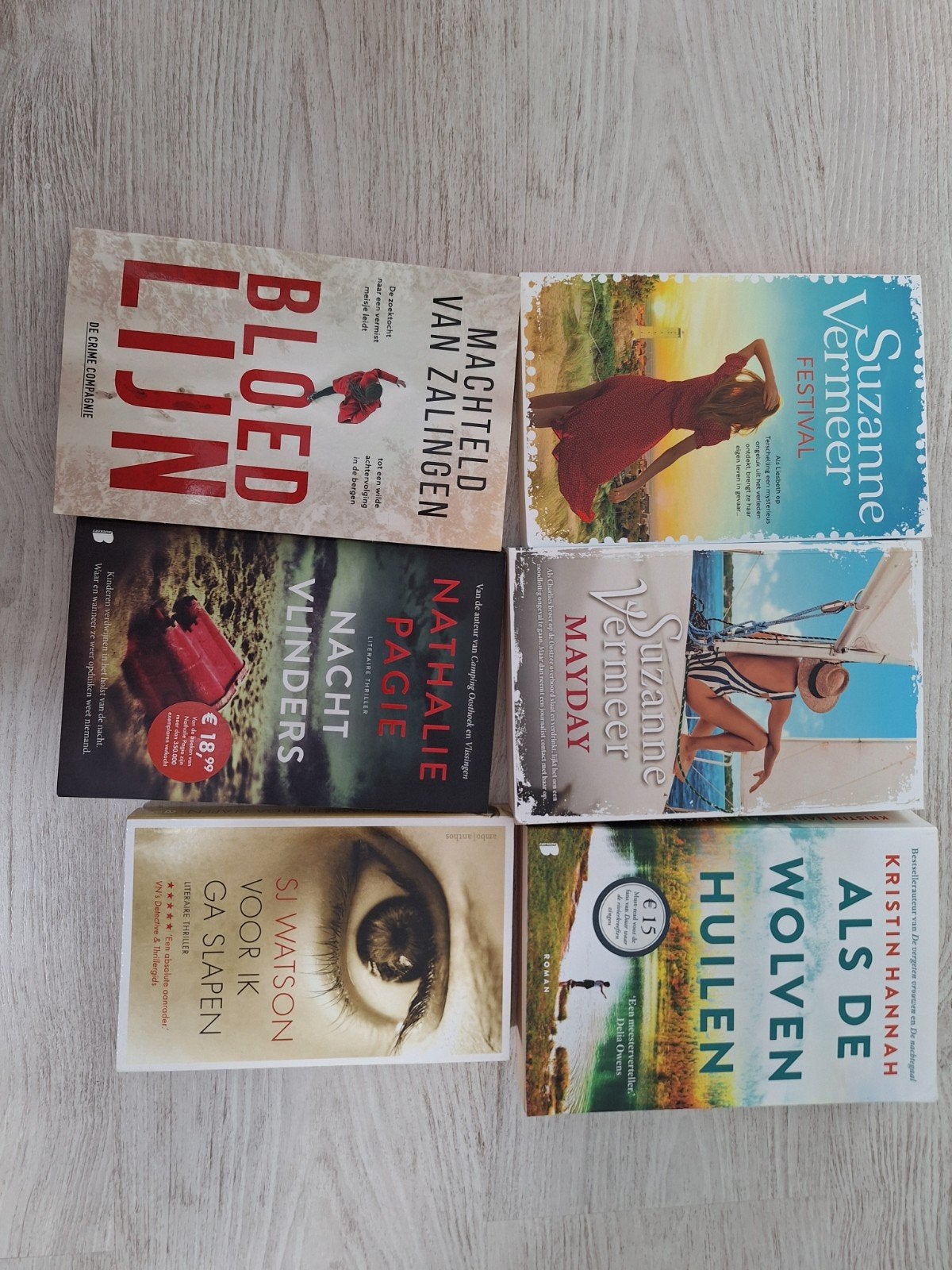 Boekenpakket:Suzanne Vermeer, Kristin Hannah, Nathalie Pagie, Boeken, Ophalen, Gelezen, Suzanne Vermeer, Kristin Hannah, Nathalie Pagie, S.J. Watson,