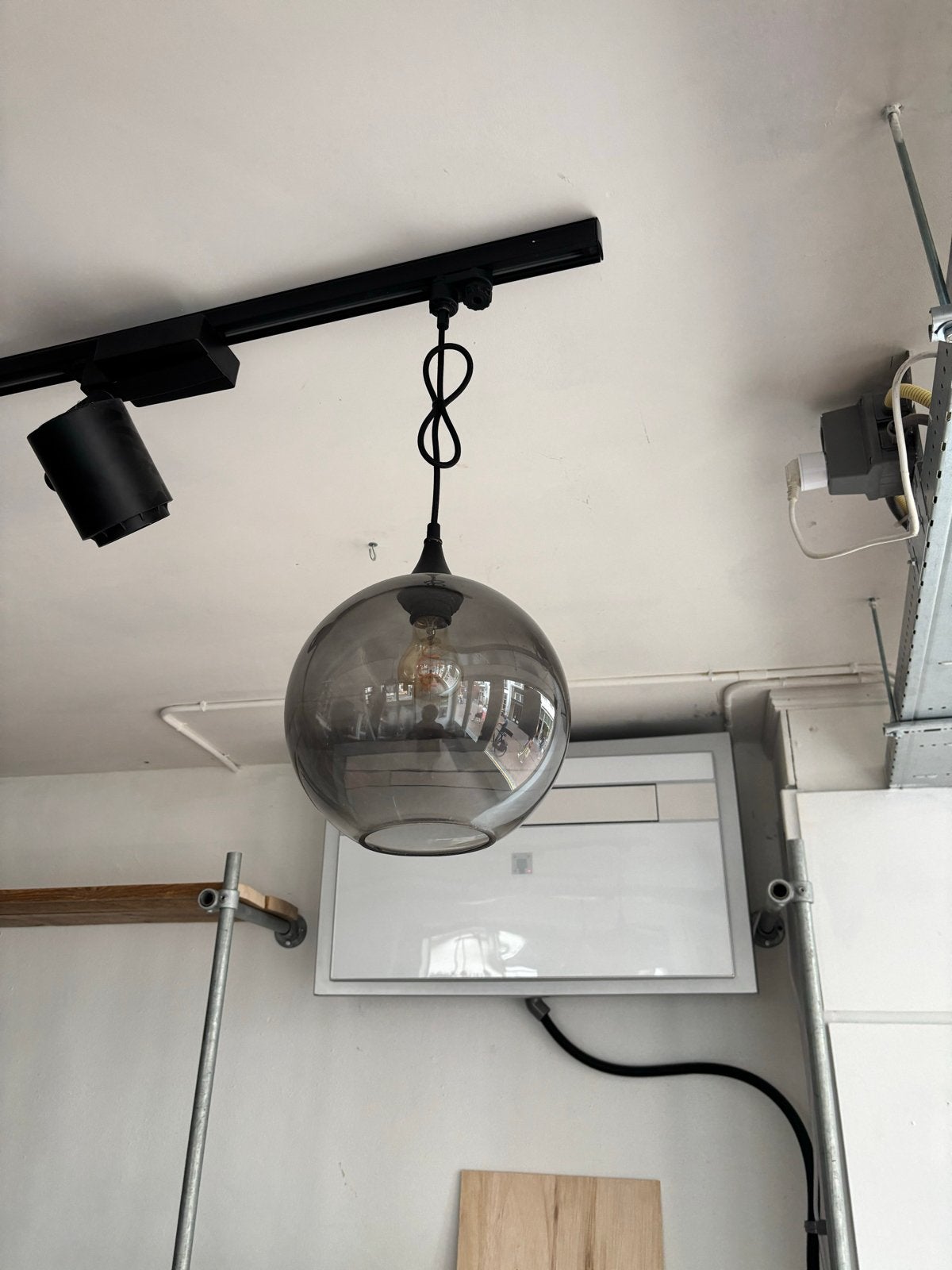 Winkelverlichting - Railspots en hanglamp, Huis en Inrichting, Lampen | Spots, Ophalen, LED, Metaal, Railspot