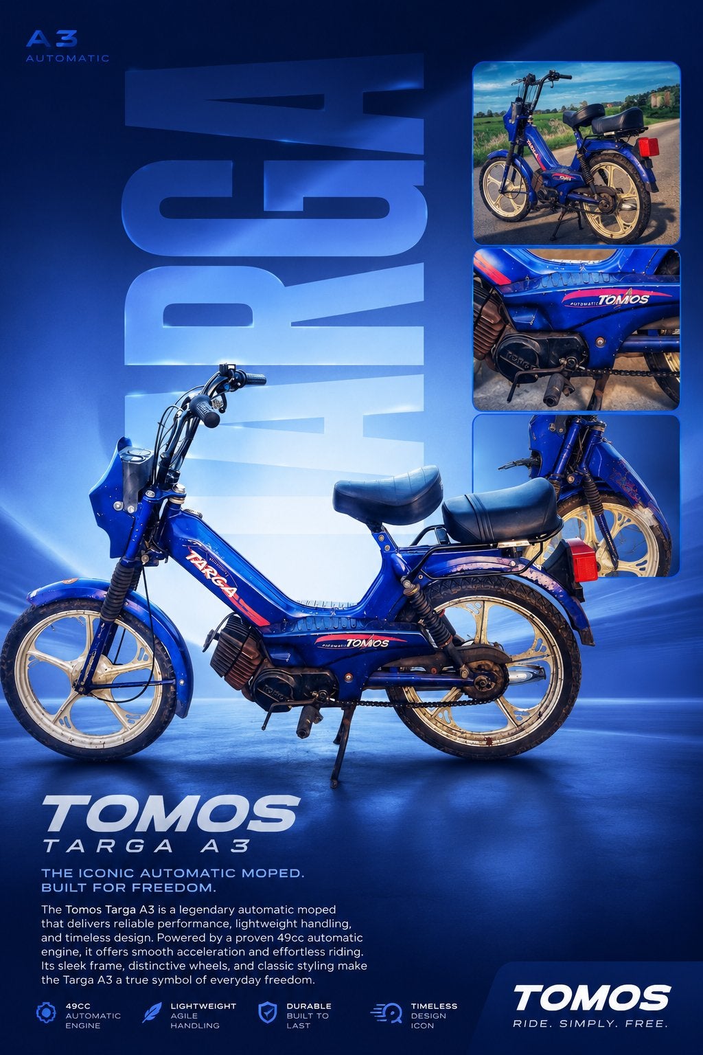Tomos a35 65cc, Fietsen en Brommers, Brommers | Tomos, Ophalen, Gebruikt, Maximaal 45 km/u, 65 cc
