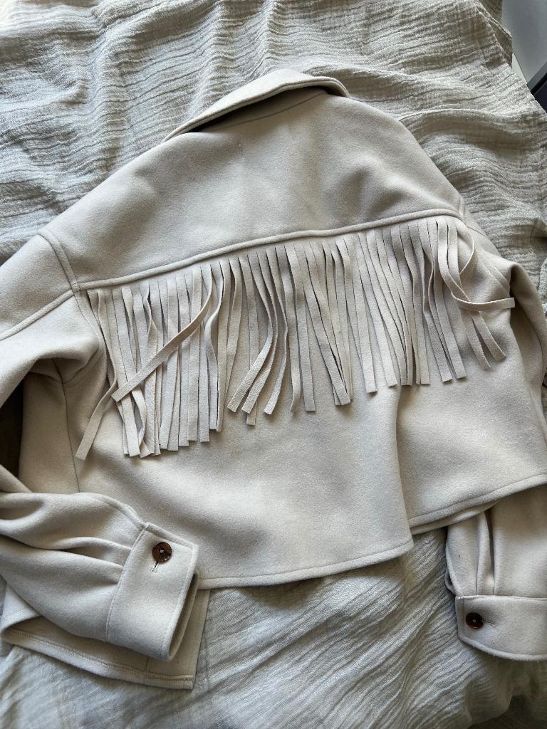 beige trendy revelation jasje franjes maat XS, Beige, Ophalen of Verzenden, Zo goed als nieuw, Revelation