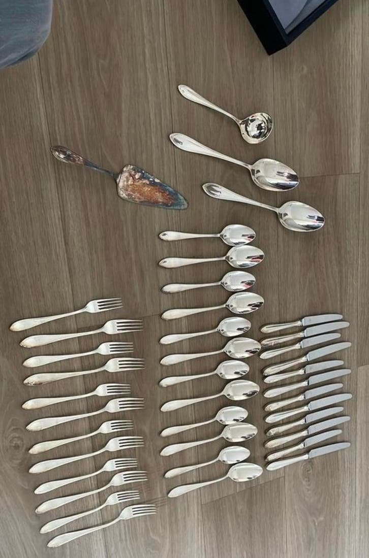 Verzilverd 150 bestek Christofle Versailles, Ophalen of Verzenden, Zo goed als nieuw, Zilver