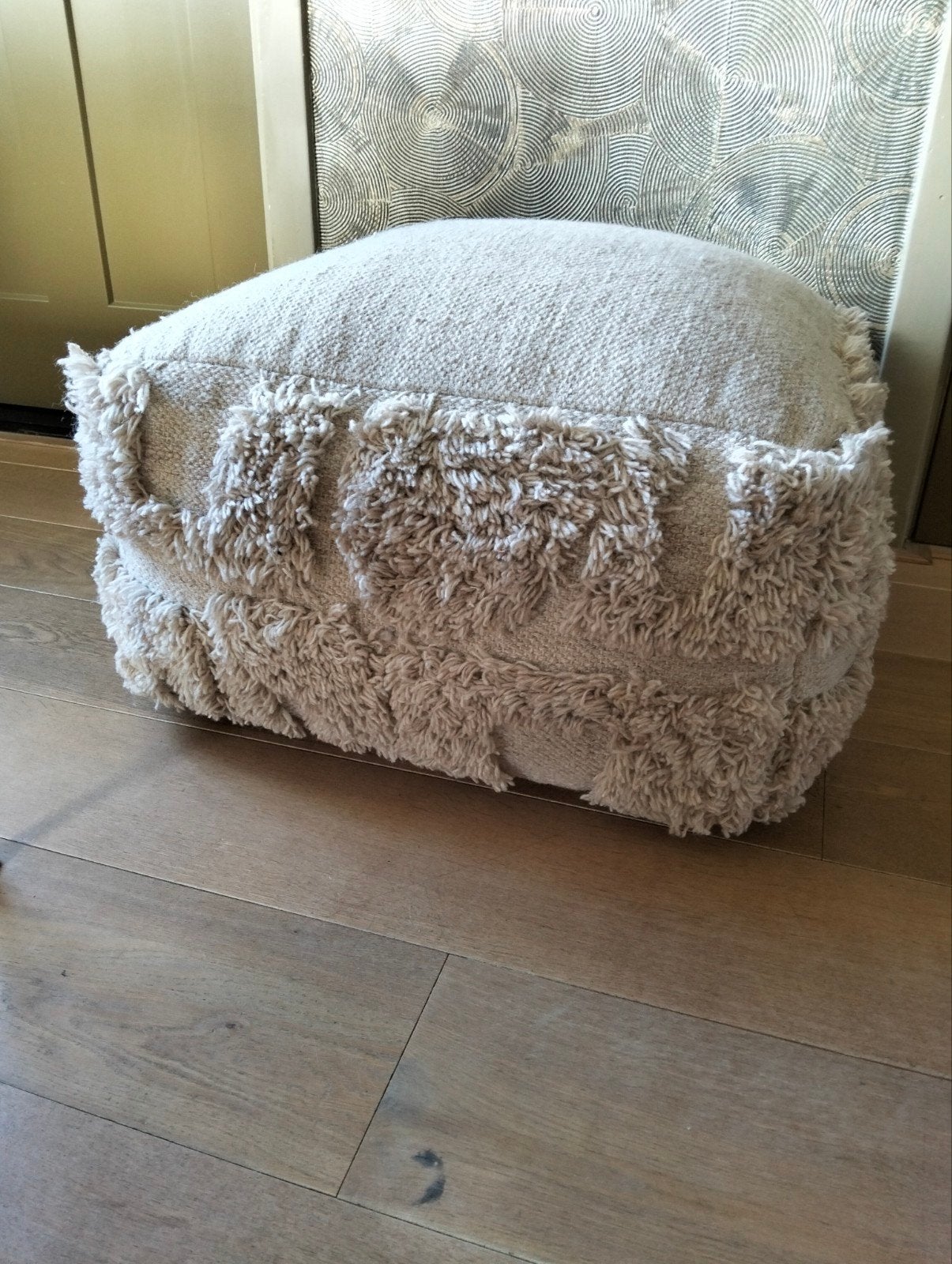 poef nieuw, Ophalen, Nieuw, 50 tot 75 cm, Vierkant