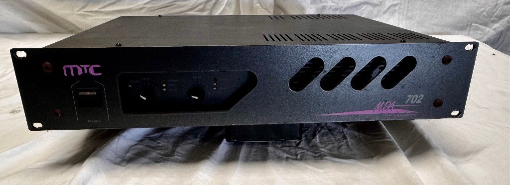 Vintage MTC MPA 702 Versterker, 120 watt of meer, Ophalen, Overige merken, Gebruikt