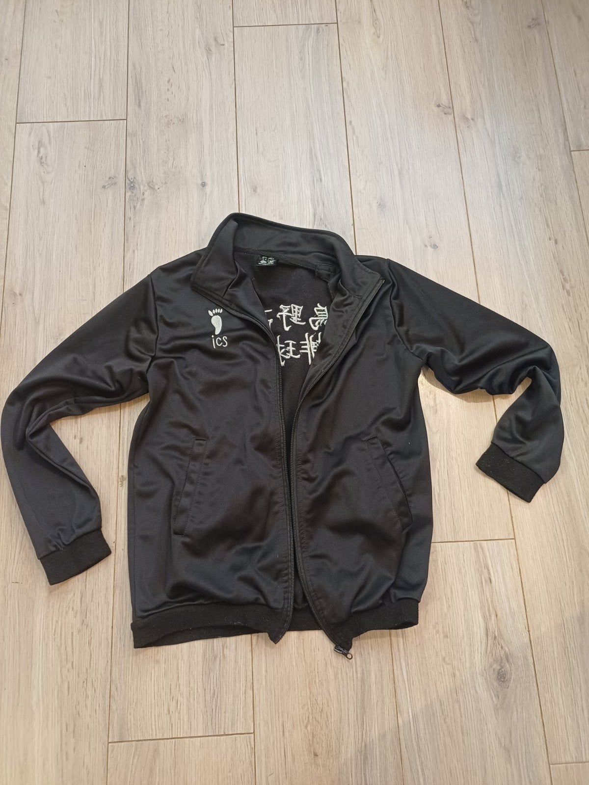 Haikyuu!! Karasuno High School Trainingsjack Zwart Maat S, Zwart, Ophalen of Verzenden, Haikyuu!!, Gedragen