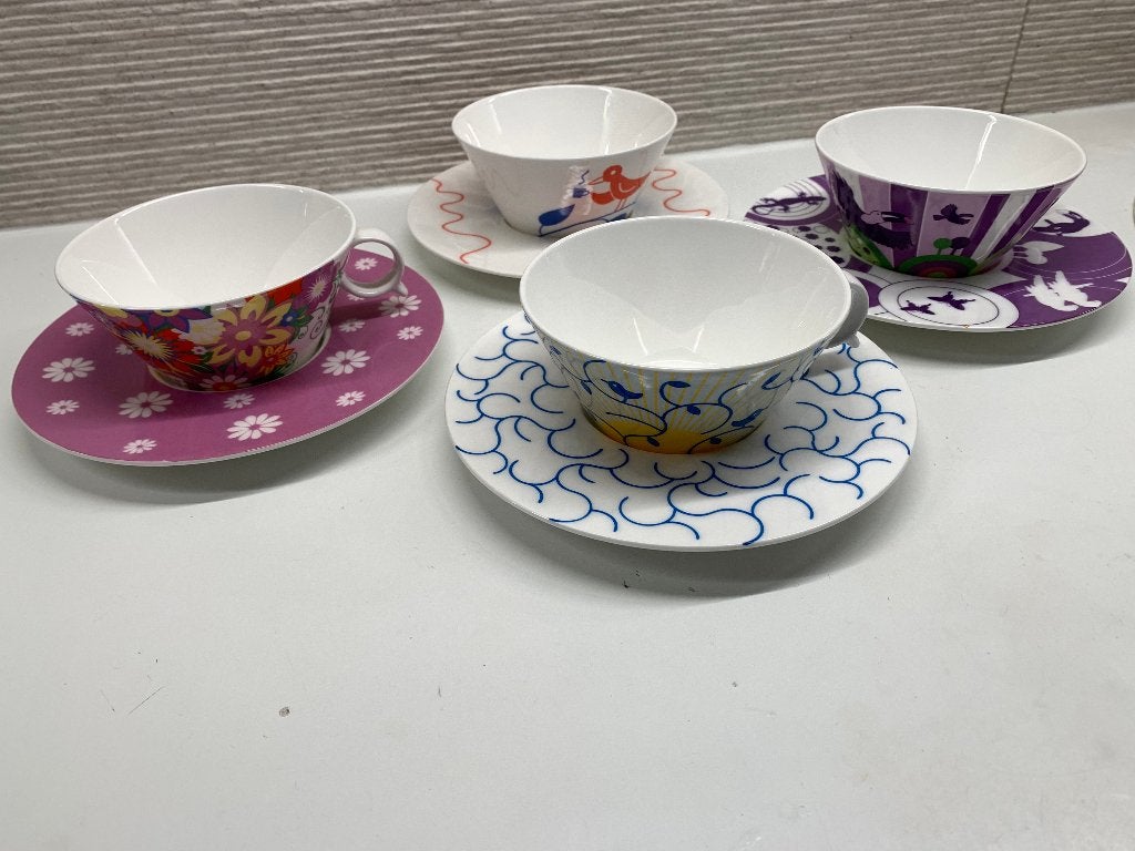 4 super mooie Design kop en schotels kopjes Ritzenhoff T-amo, Huis en Inrichting, Keuken | Servies, Ophalen, Overige merken, Nieuw