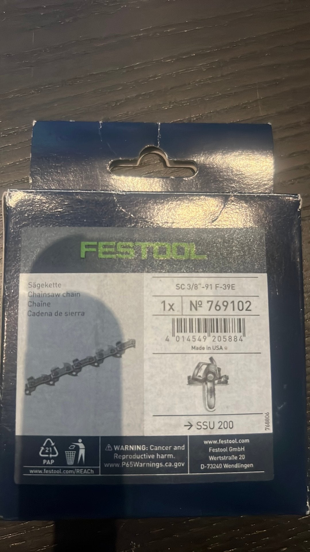 Festool SC 3/8 39E zaagketting, Ophalen of Verzenden, Zo goed als nieuw