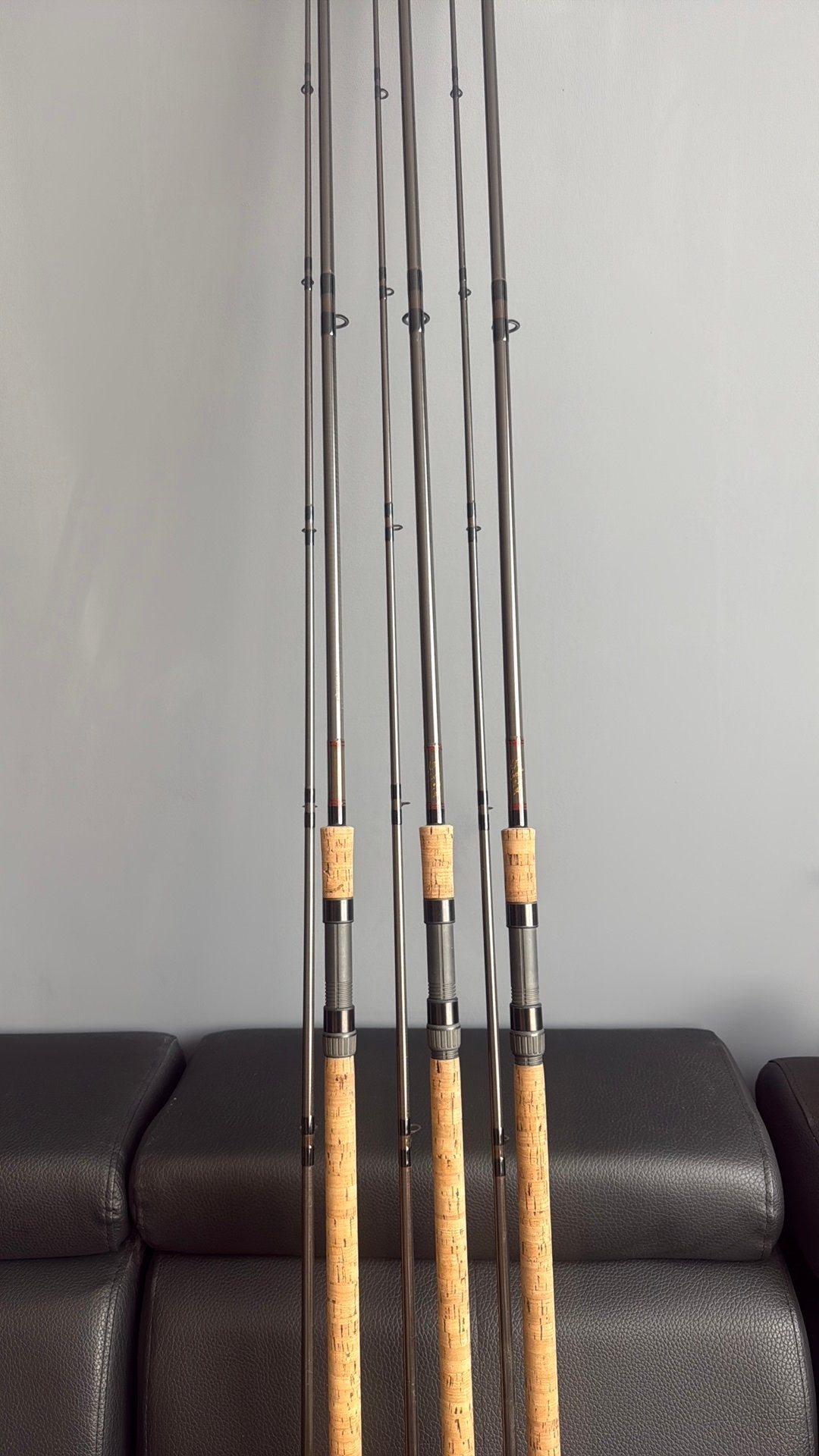 *** 3 Prachtige K.M. Carpflex 12ft 2.25lb Handbouwers ***, Watersport en Boten, Ophalen of Verzenden, Gebruikt, Werphengel