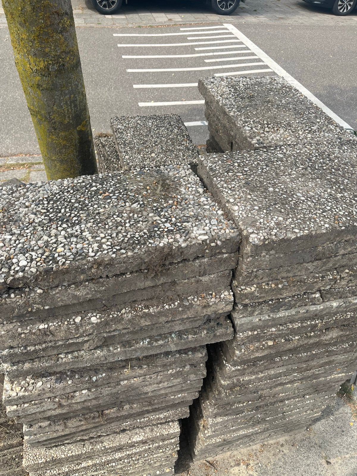 Gratis grindtegels 60x40 cm, Tuin en Terras, Ophalen, Gebruikt, Grind, Terrastegels