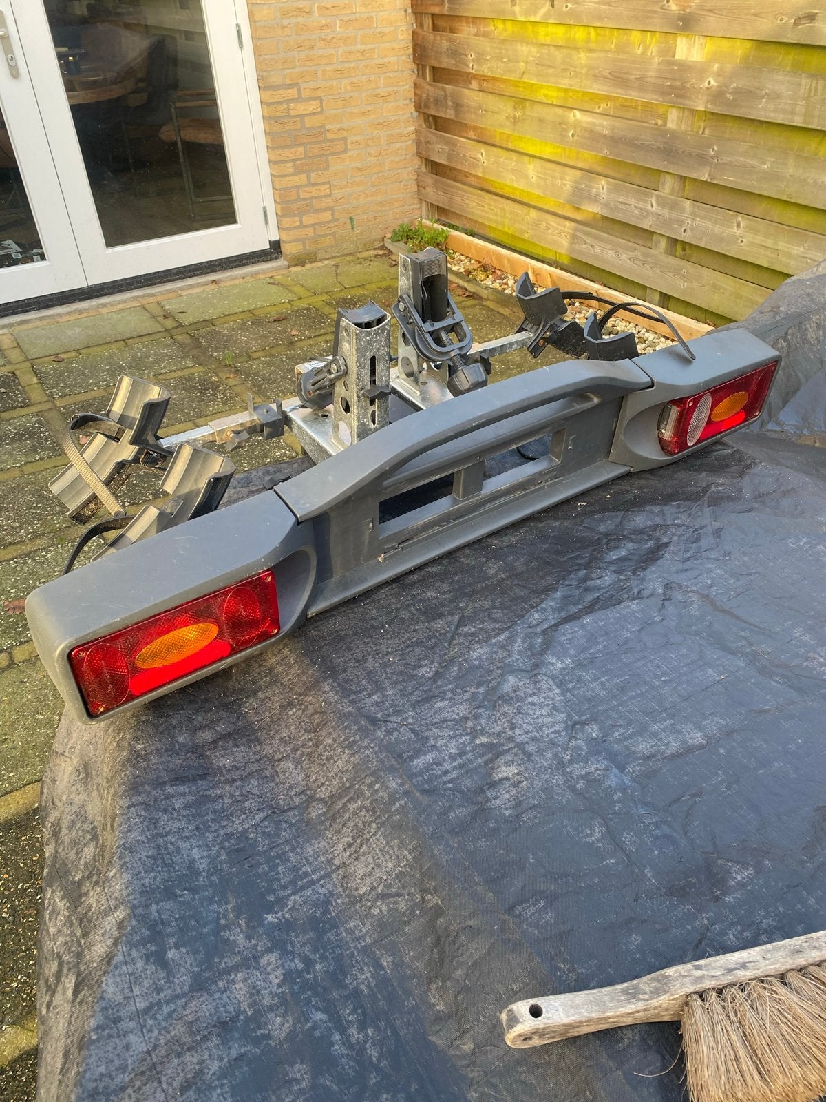 Twinny Load fietsendrager met verlichting, Auto diversen, Ophalen, 2 fietsen, Gebruikt, Trekhaakdrager