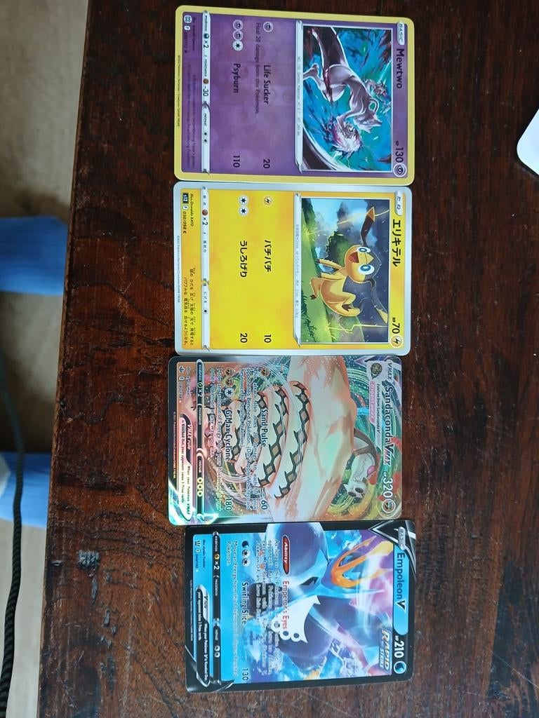 Pokémon Kaarten Bundel: Mewtwo, Sandaconda VMAX, Empoleon V, Verzenden, Zo goed als nieuw, Meerdere kaarten
