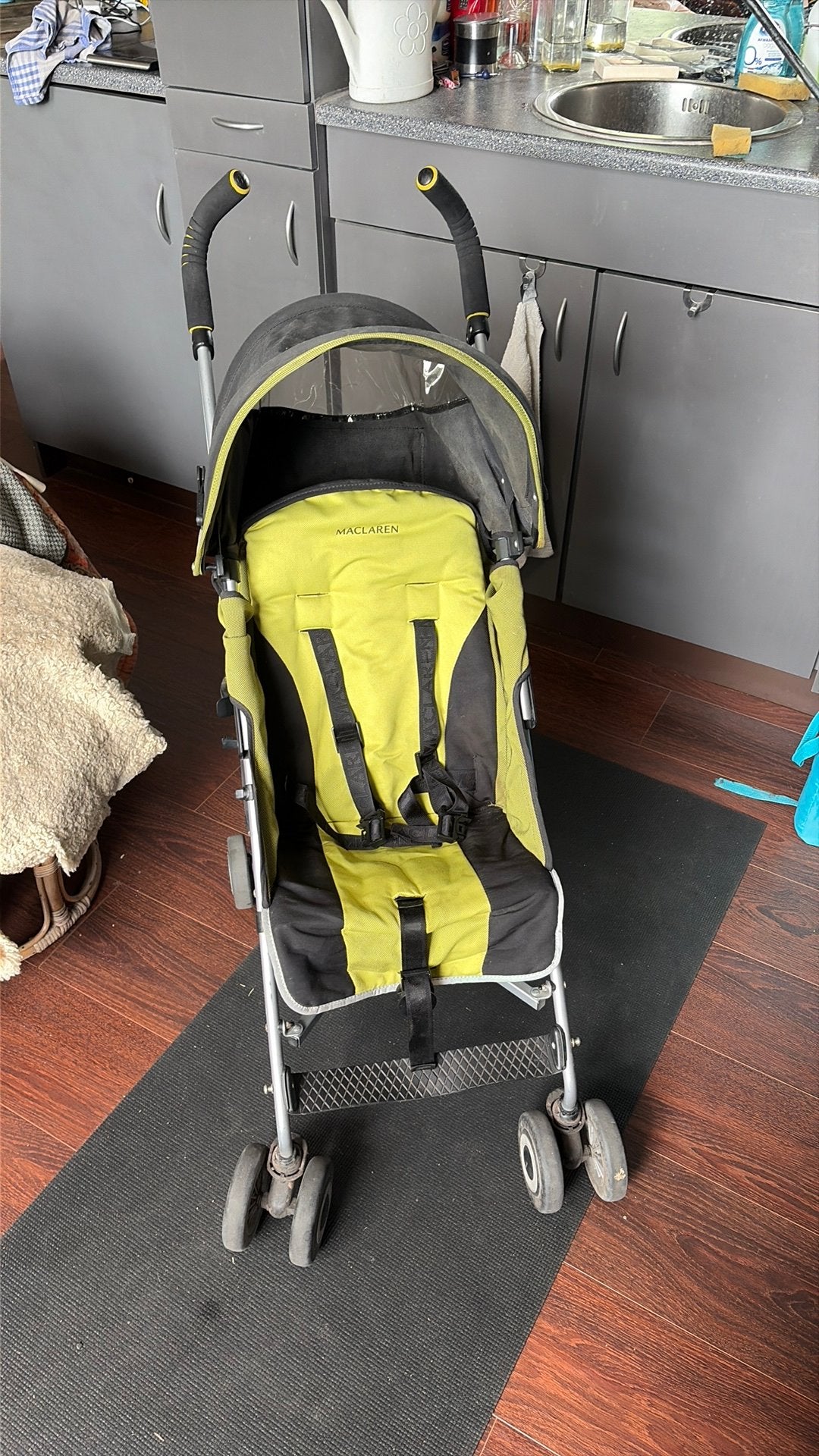 Maclaren quest buggy geel/groen, Ophalen, Gebruikt, Maclaren