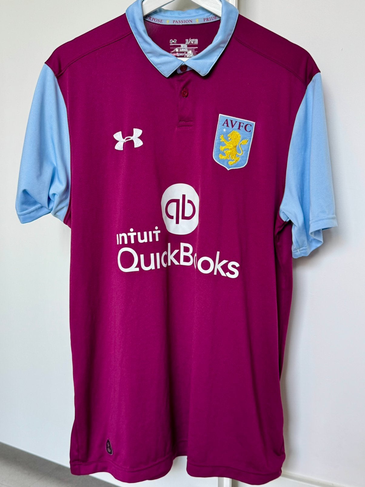 Aston Villa 2016 2017 voetbal shirt maat XL, Maat XL, Ophalen of Verzenden, Gebruikt, Shirt