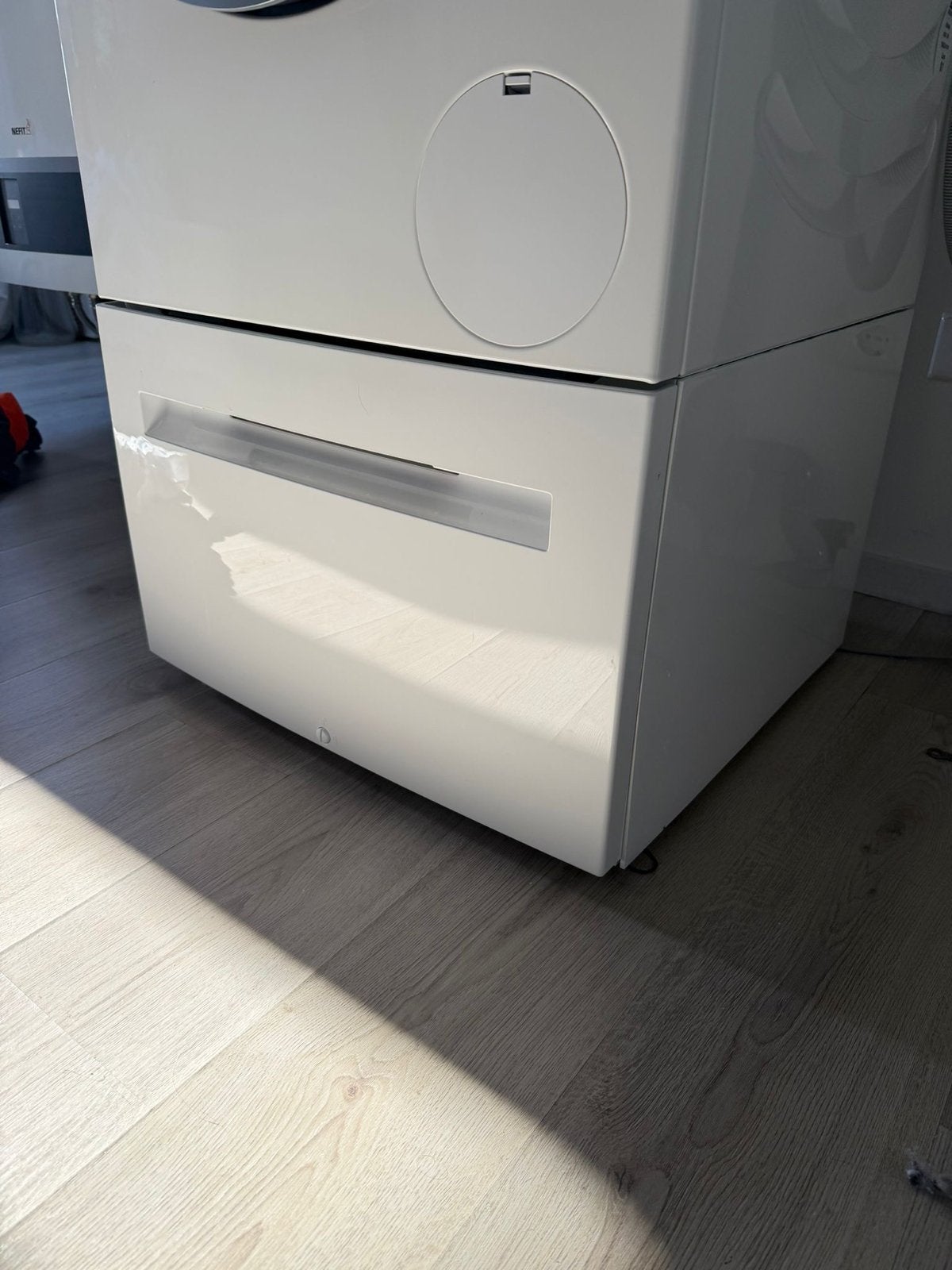 Siemens/bosch Verhoger met lade wasmachine/droger 2 stuks, Ophalen, Zo goed als nieuw