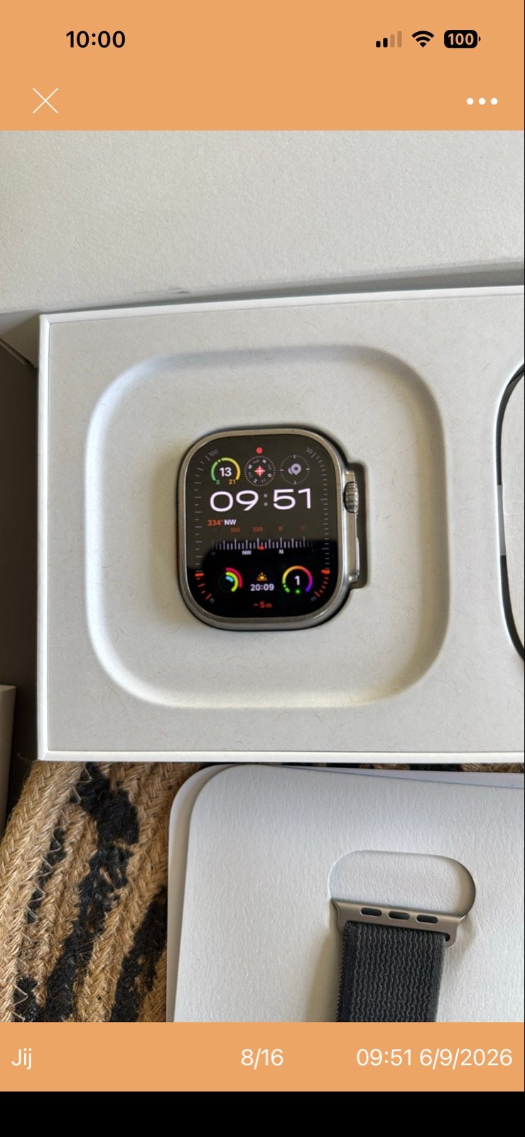 Apple Watch Ultra - Zo goed als nieuw, IOS, Ophalen of Verzenden, Zo goed als nieuw, Waterdicht