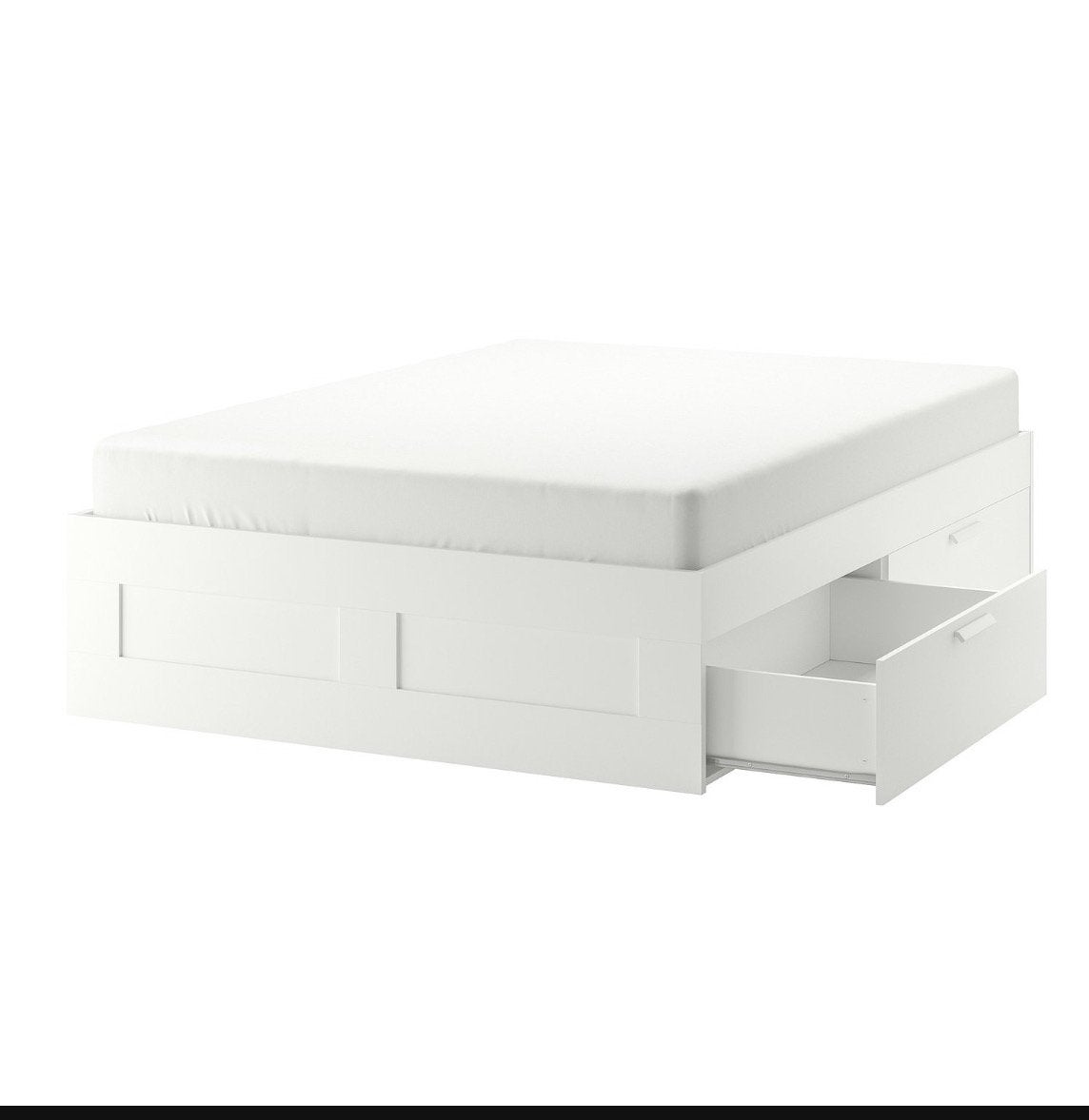 Brimnes tweepersoons ombouw wit IKEA, Ophalen, Tweepersoons, 140 cm, Zo goed als nieuw
