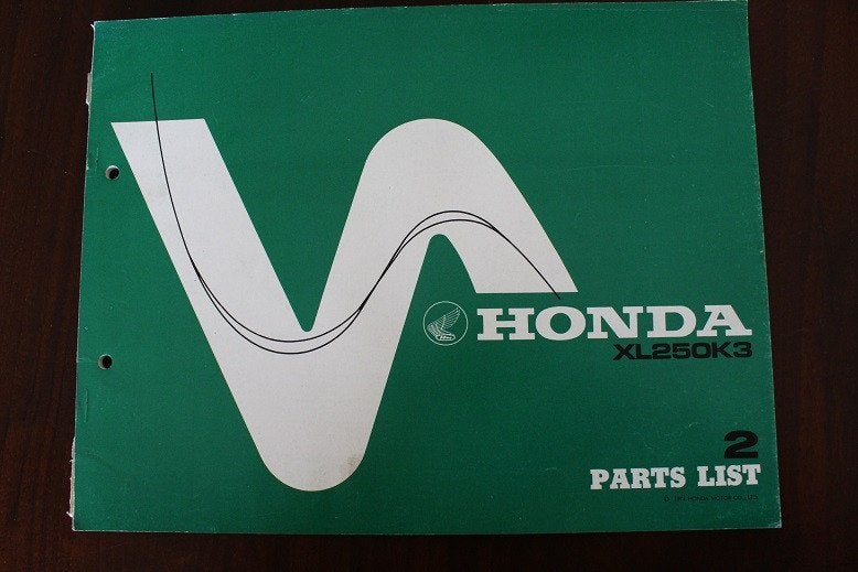 Honda XL250K3 1976 motorcycle parts list XL 250 K3, Ophalen of Verzenden, Honda