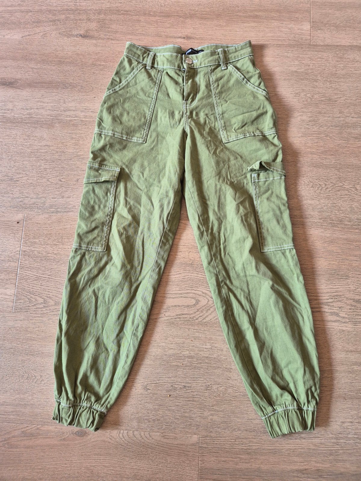 Groene broek maat XS, Ophalen of Verzenden, Zo goed als nieuw, Maat 34 (XS) of kleiner, Lang