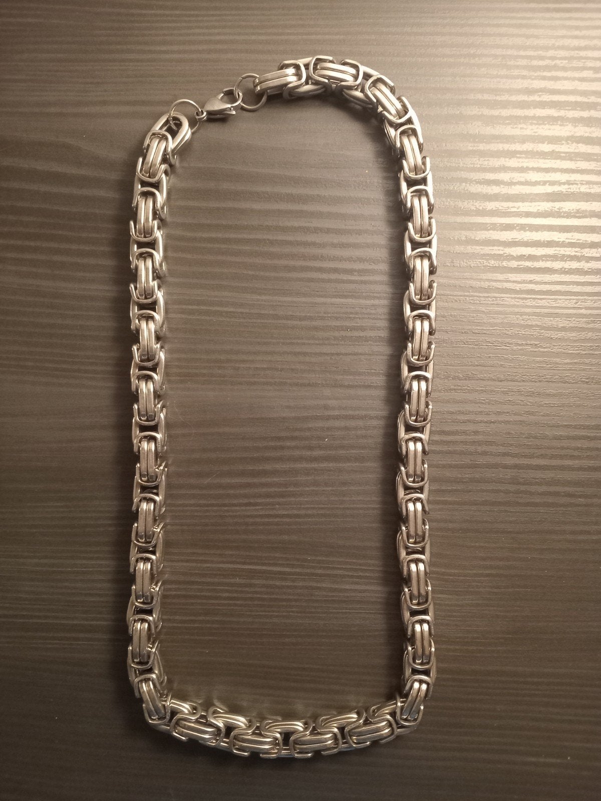 Zilverkleurige dikke Koningsketting - 60 cm, Sieraden, Tassen en Uiterlijk, Kettingen, Ophalen of Verzenden, Zo goed als nieuw