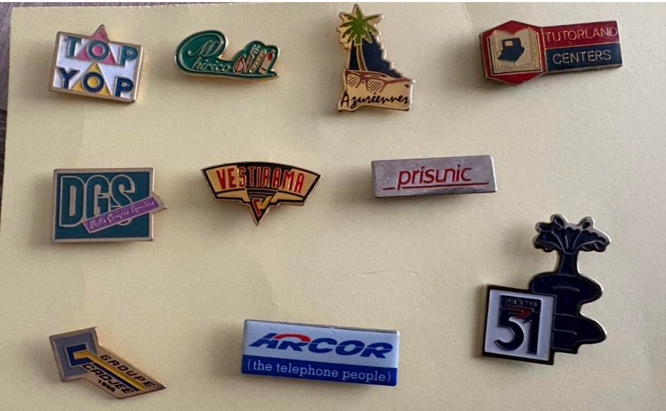 Verzameling van 10 Vintage Reclame Pins, Ophalen of Verzenden, Zo goed als nieuw