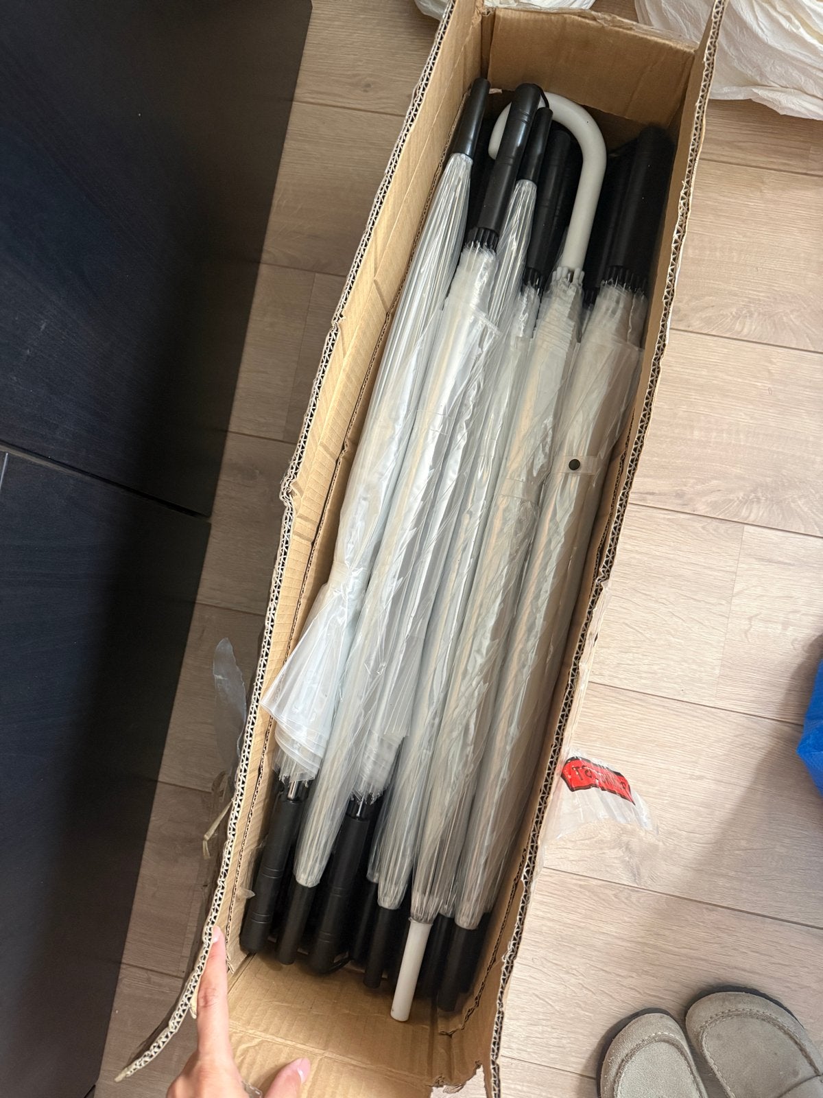 32 transparante paraplu's - Ideaal voor evenementen, Ophalen, Transparant, Nieuw, Overige kleuren