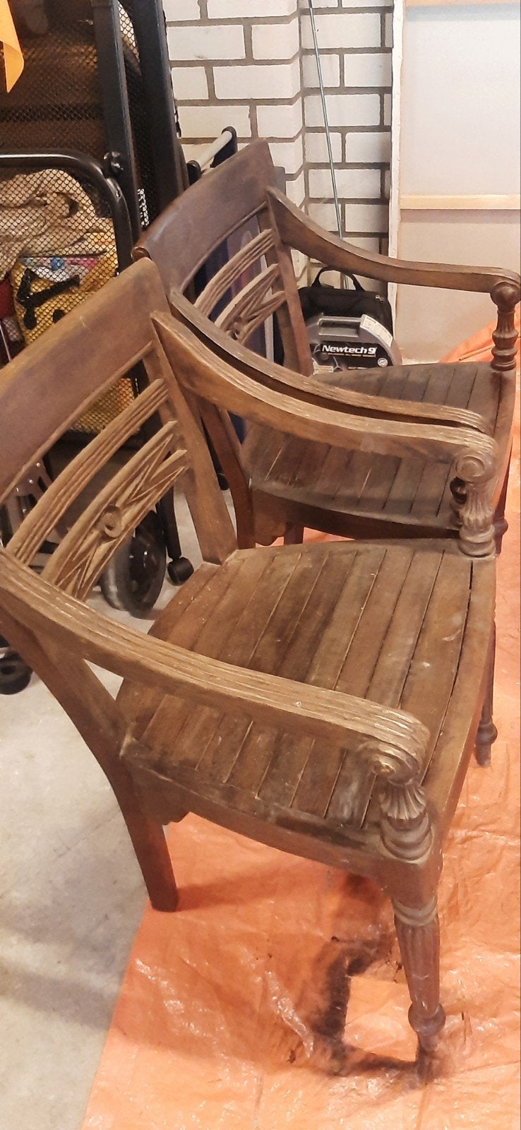 Set van 2 Vintage Houten Stoelen - Klassiek Design, Ophalen