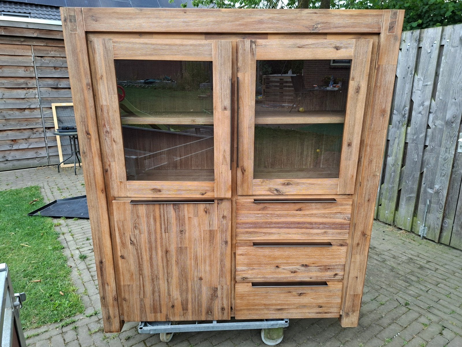 Mooi houten dressoir - 160x140x45 (hxbxd), Ophalen, Gebruikt, 25 tot 50 cm, Overige houtsoorten
