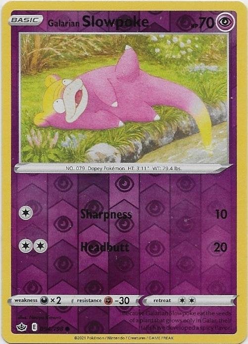 Chilling Reign,  Galarian Slowpoke [reverse] 54/198, Verzenden, Nieuw, Losse kaart