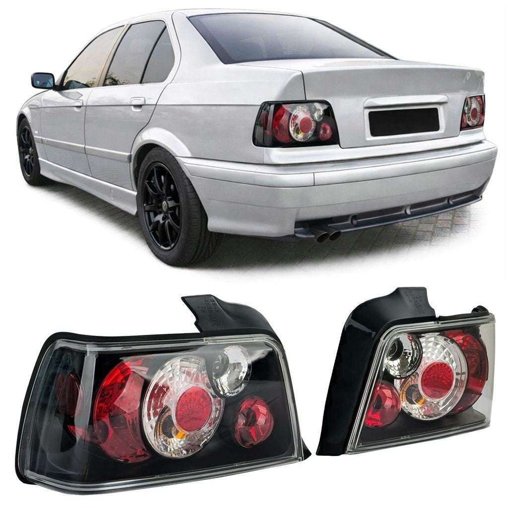 Achterlichten Voor BMW E36 Sedan Zwart Helder, Verzenden, Automotive Parts, A.parts@hotmail.nl, Trasmolenlaan 12 3447 GZ Woerden