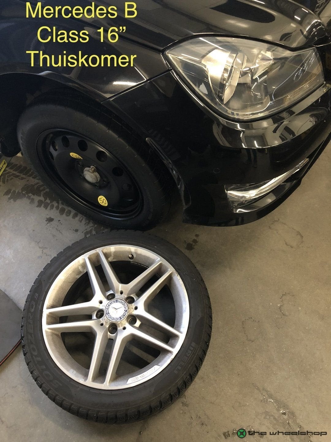 Reservewiel Thuiskomer MERCEDES A B C -KL CLA GLA Oem 16", Gebruikt, -, Banden en Velgen, Ophalen of Verzenden