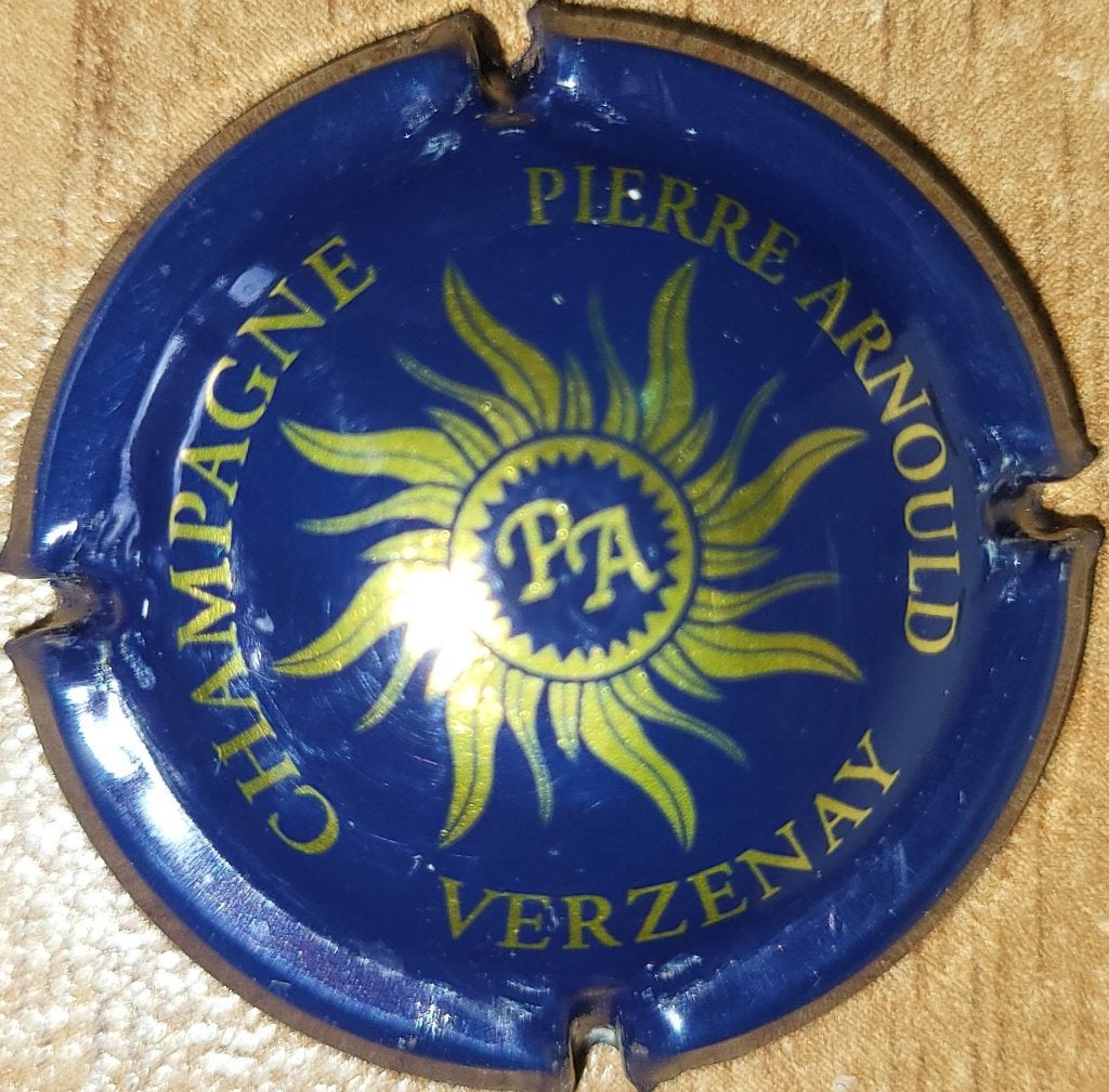 Champagnecapsule Pierre ARNOULD donkerblauw & goud nr. 07b, Ophalen of Verzenden, Nieuw, Frankrijk, Champagne