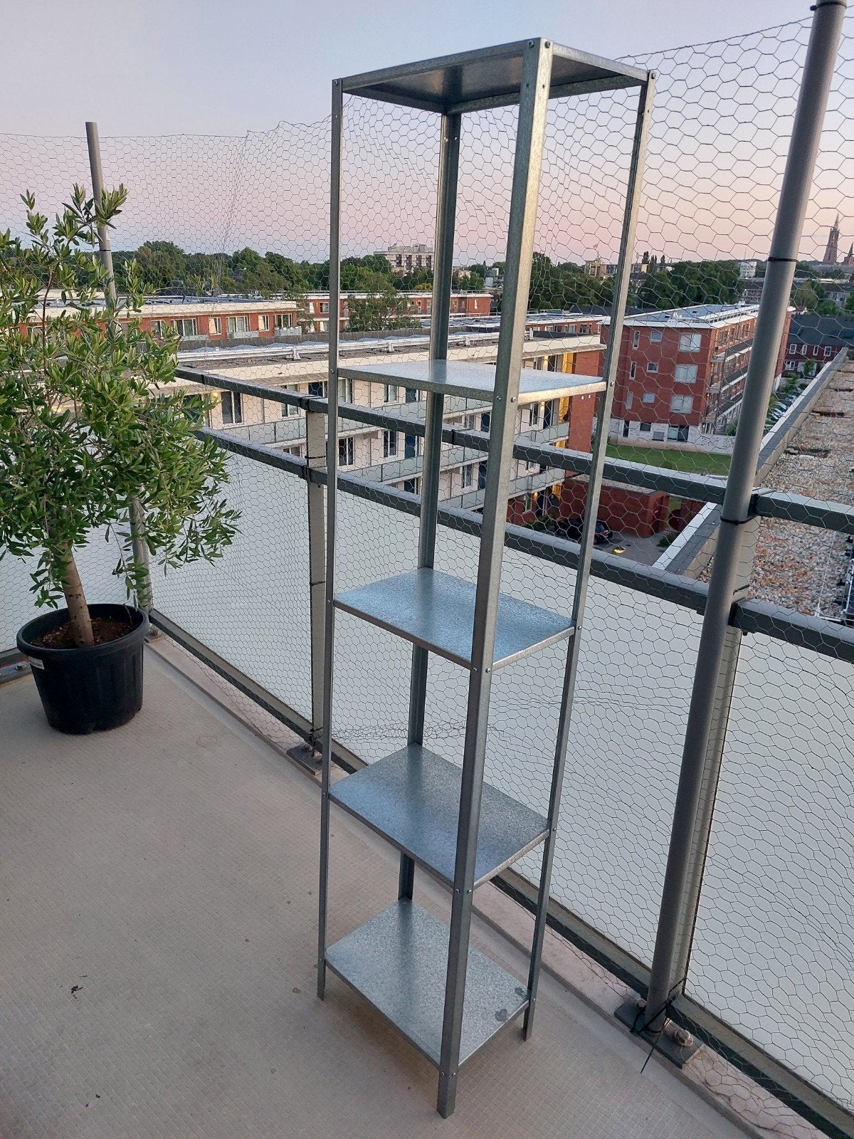 Ikea Hyllis metalen stellingkast 183x40,5x27,5, Huis en Inrichting, Kasten | Stellingkasten, Ophalen, Gebruikt