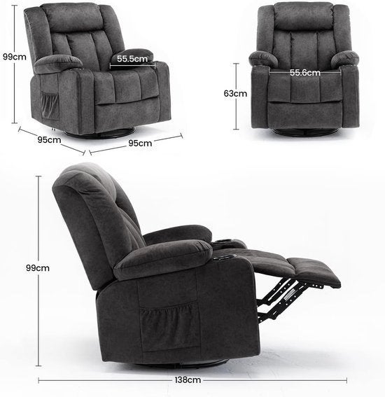 Relaxstoel – Verstelbare Fauteuil – Ligstoel – Loungechair, Corvance B.V., Verzenden, Nieuw, Corvancebol@gmail.com