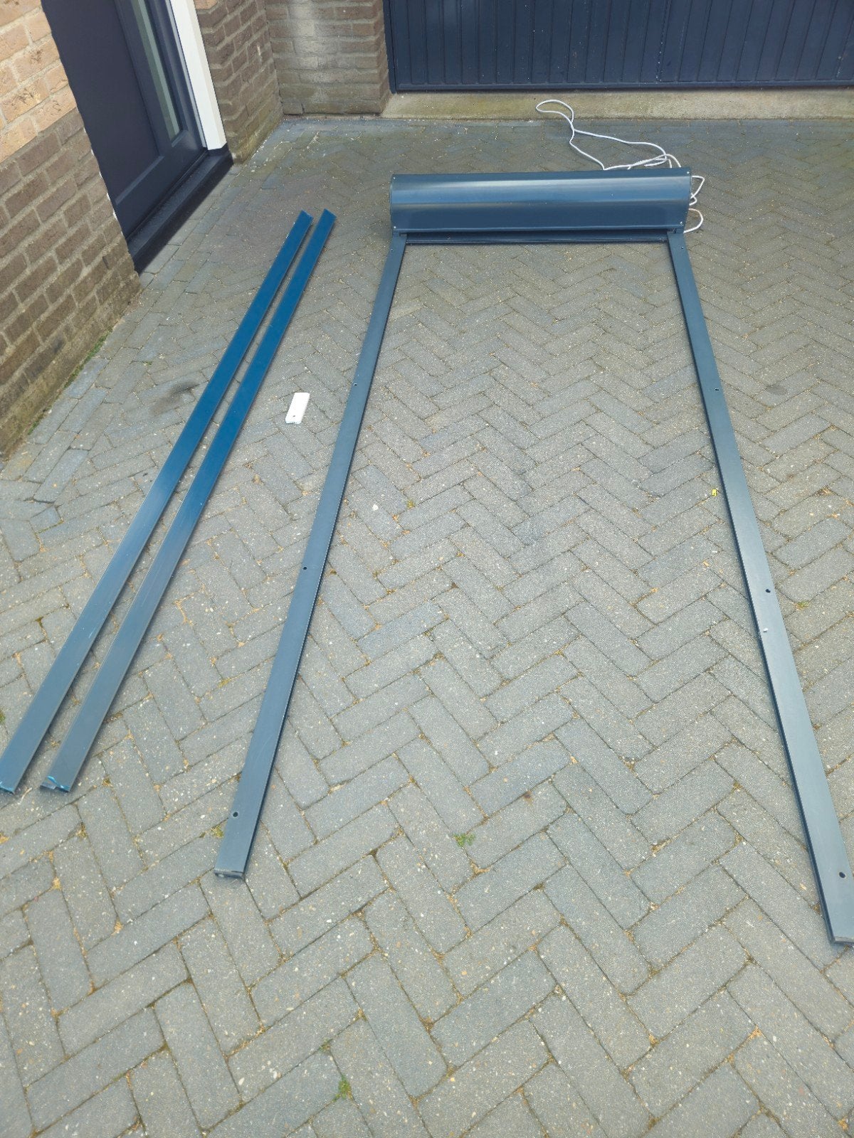 Rolluik electrisch met afstandsbediening, Ophalen, Gebruikt, 100 tot 150 cm, 200 cm of meer