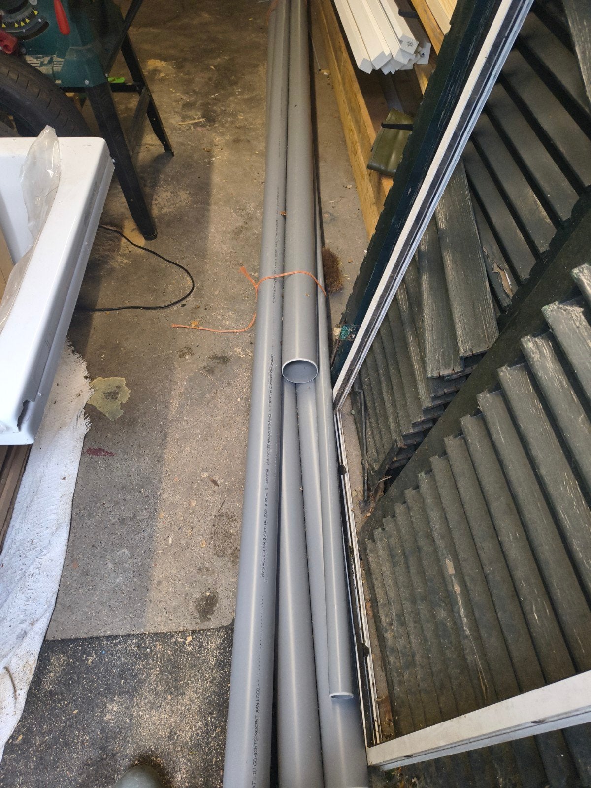 3x 4 meter nieuwe PVC buis 90mm, Ophalen, Pvc, 2 tot 4 meter, Nieuw