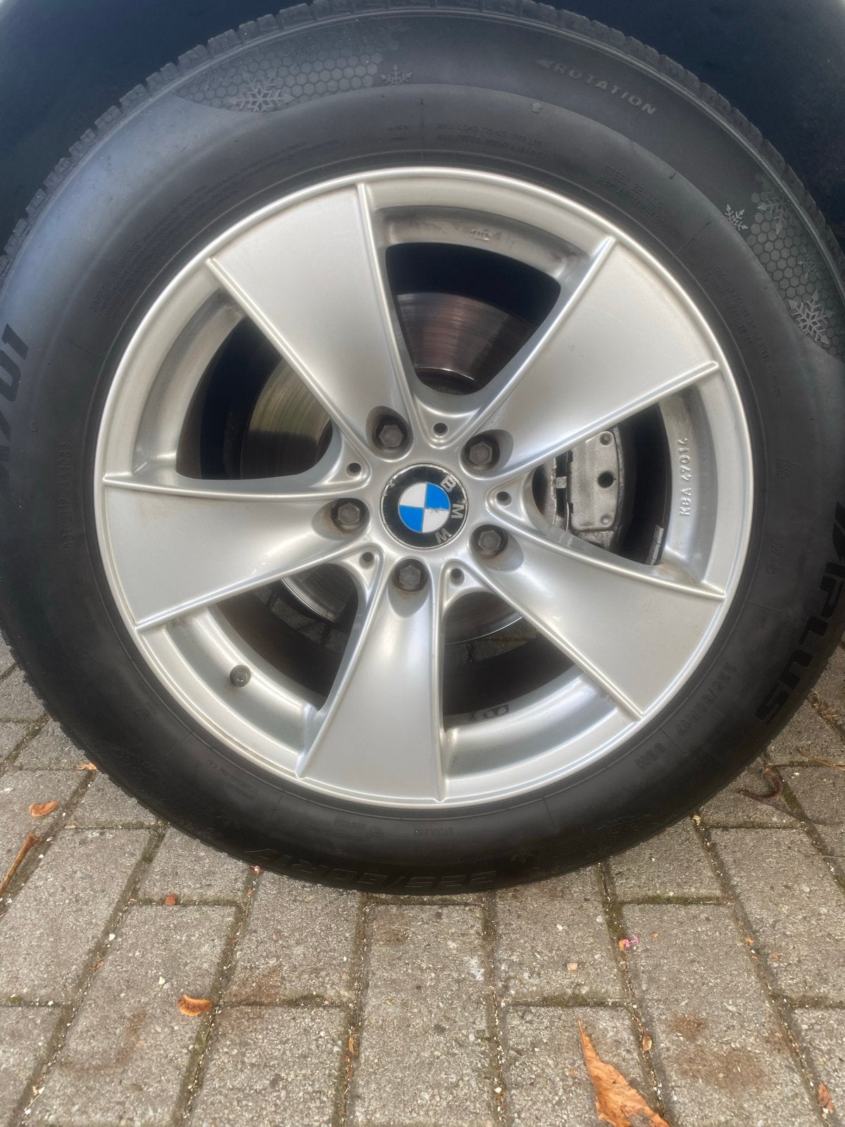 BMW velgen met goede winterbanden ❄️225/60/17, Ophalen, Gebruikt, Banden en Velgen, 17 inch