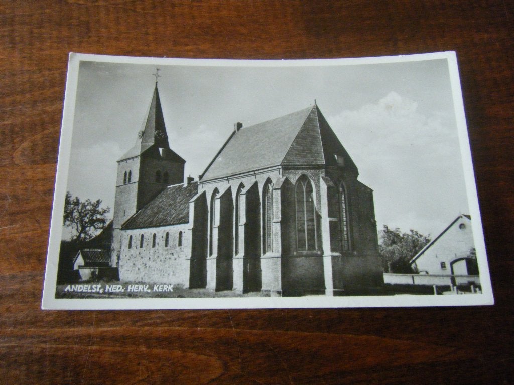 A32 - Andelst - NH Kerk - Mooi/Oud, Ophalen of Verzenden, 1940 tot 1960, Gelderland