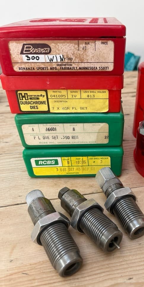 Diverse die set  herlaadmatrijzen (Bonanza, Hornady, RCBS), Ophalen of Verzenden, Gebruikt