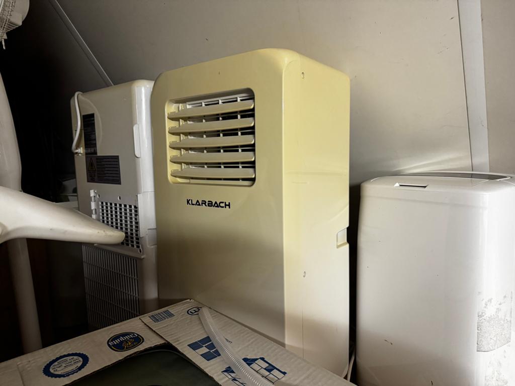 2x mobiele airco, Ophalen, Minder dan 60 m³, 3 snelheden of meer, Zo goed als nieuw