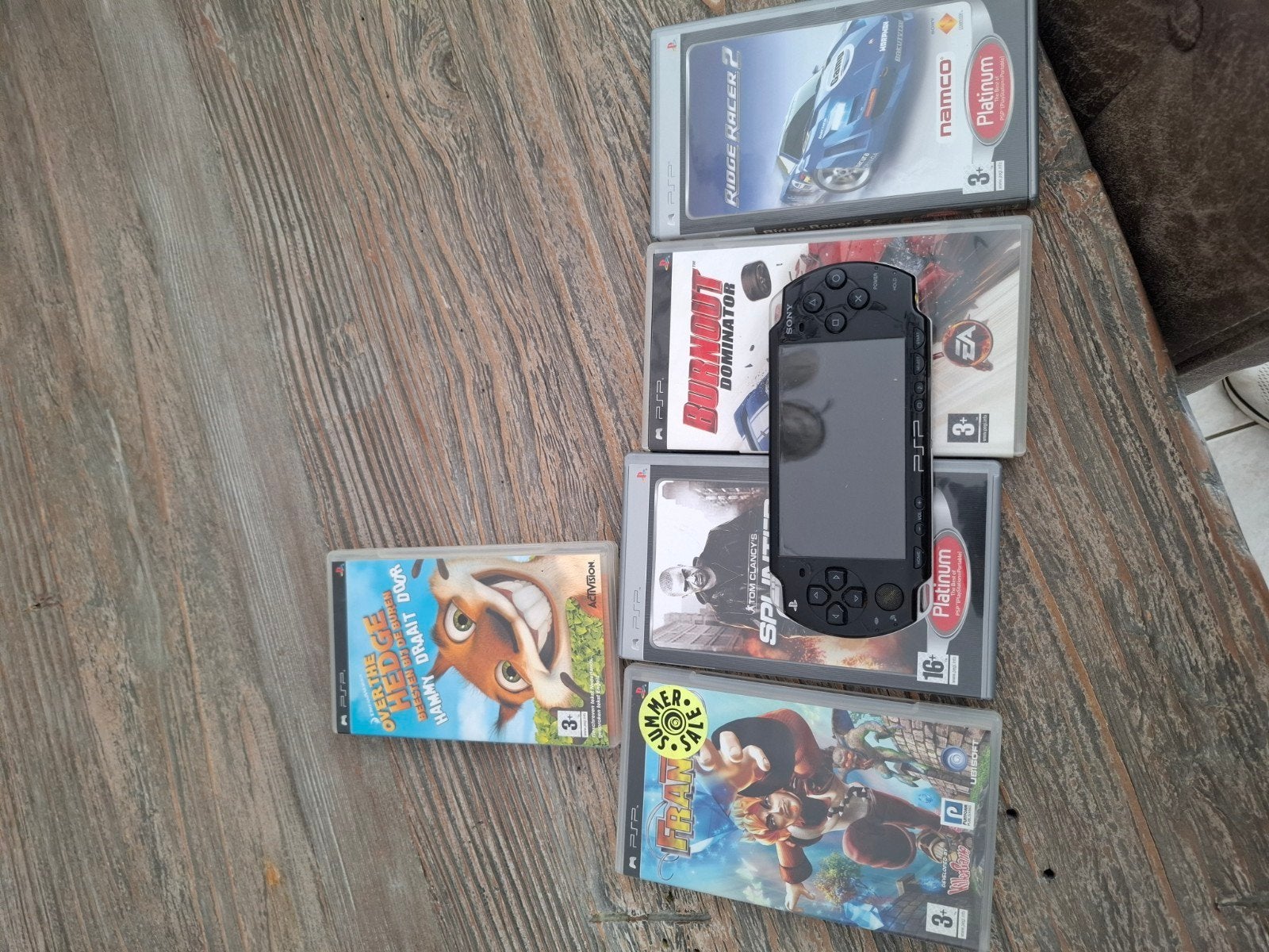 PSP met 5 games - Zo goed als nieuw, Met games, Zwart, Ophalen of Verzenden, Zo goed als nieuw
