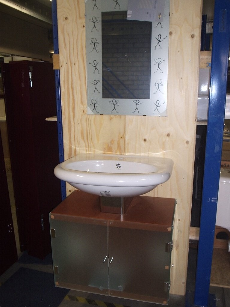 SPHINX design kersen wastafelmeubel met spiegel nieuw, Ophalen, Nieuw, 50 tot 100 cm, 25 tot 50 cm