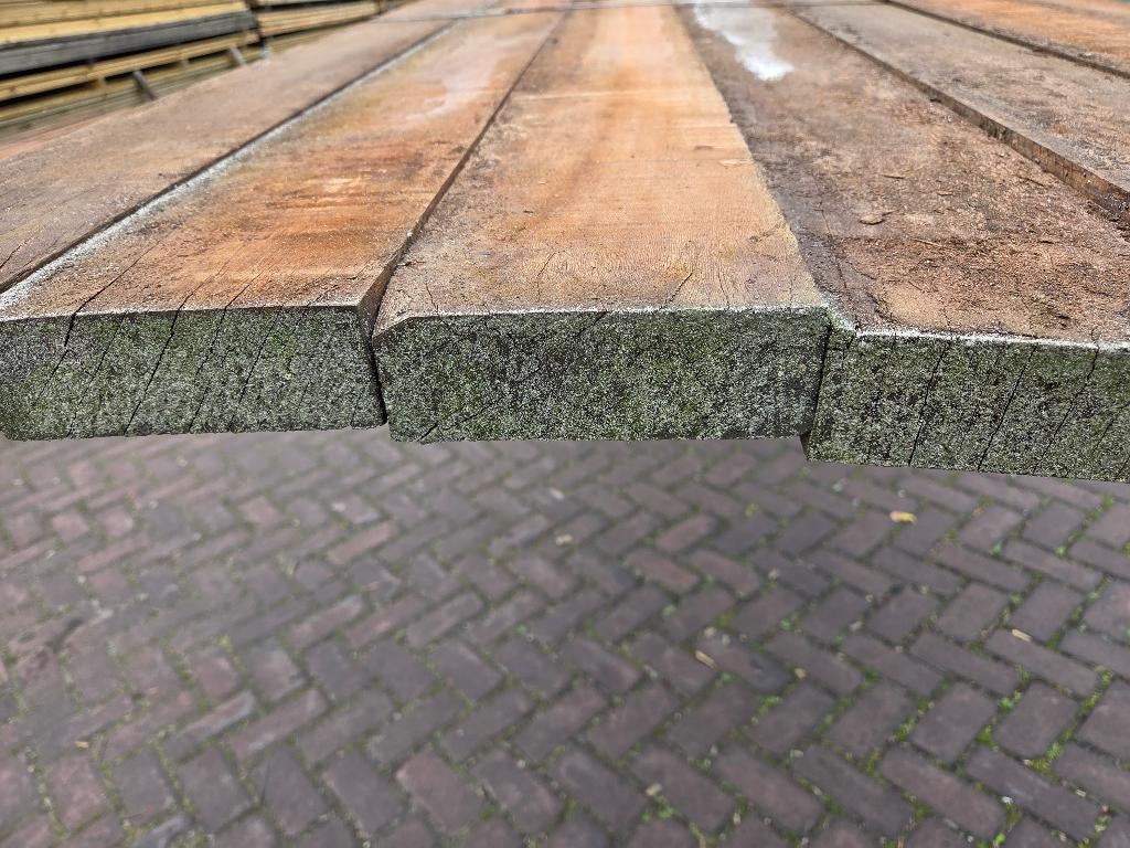 7 Hardhouten balken 4.7x14.5 cm / 8 meter lang - nr: HB93, Tuin en Terras, Palen, Balken en Planken, Ophalen, 250 cm of meer, Balken