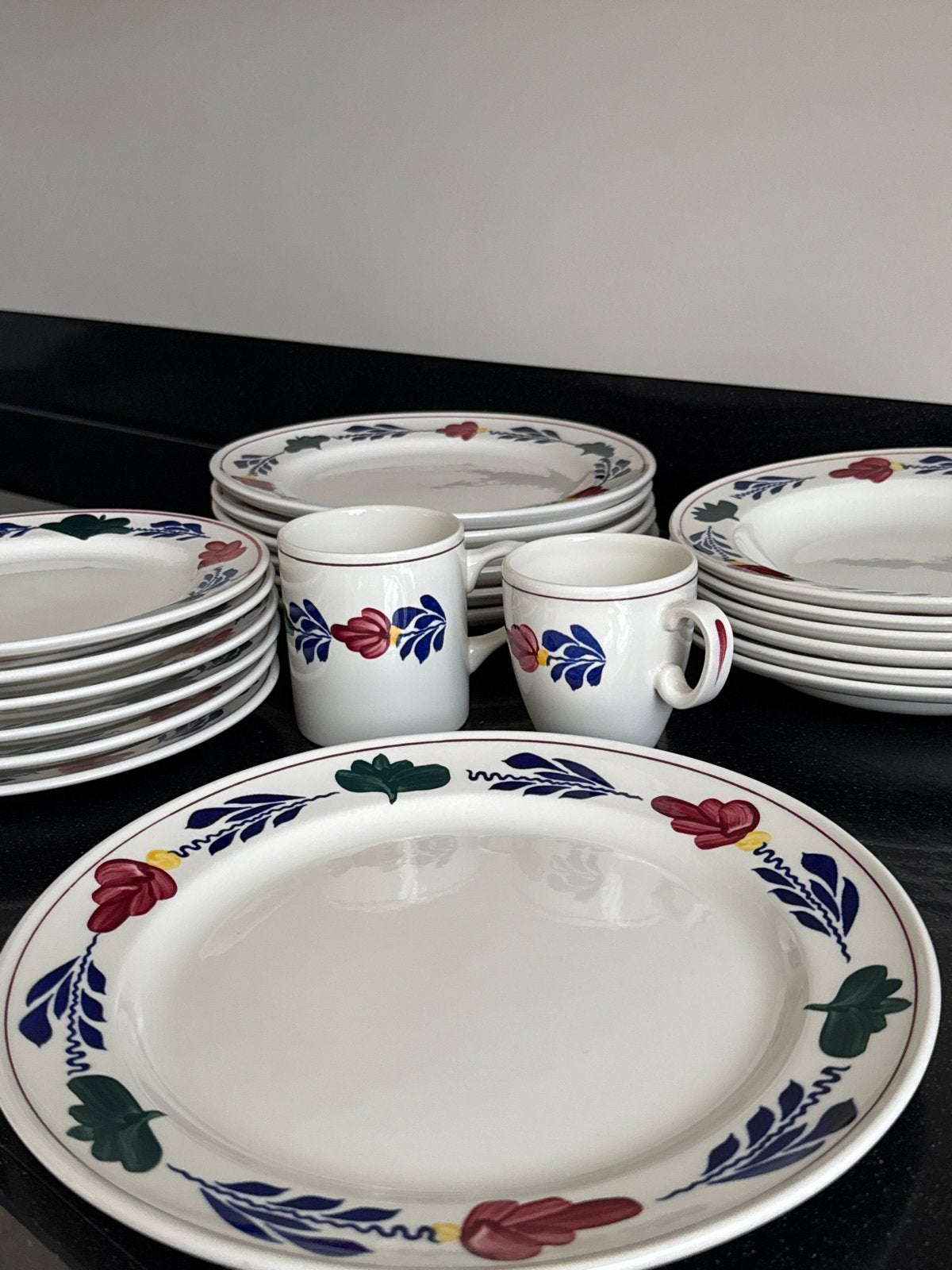 Royal Boch Boerenbont servies -21 delig, Keramiek, Landelijk/Boerenbont, Ophalen of Verzenden, Zo goed als nieuw