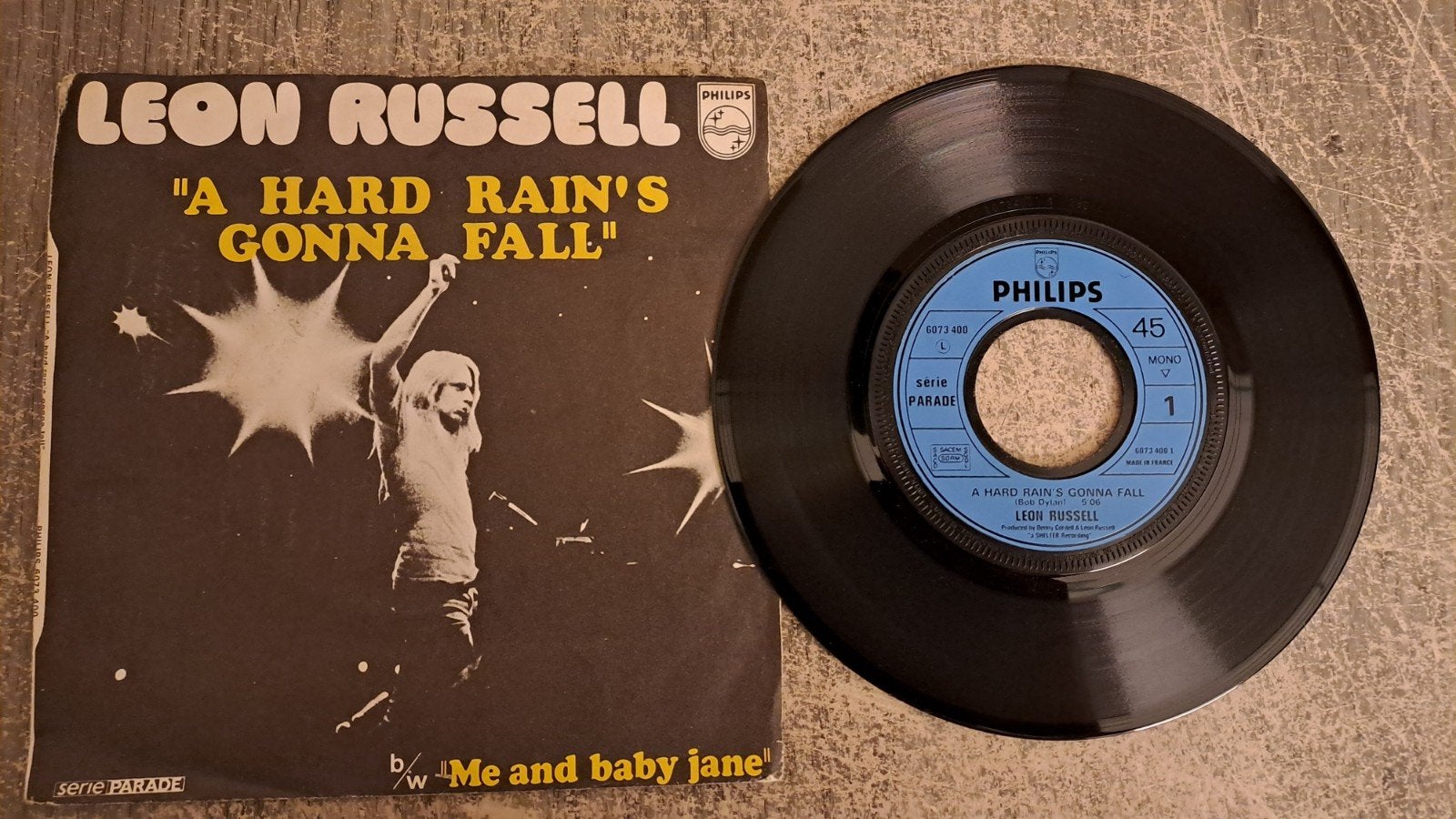 Leon russell  - a hard rain's gonna fall, Cd's en Dvd's, Vinyl Singles, Gebruikt, 7 inch, Pop, Fotohoes